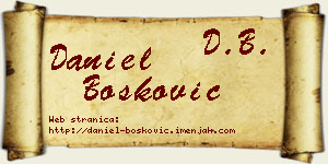 Daniel Bošković vizit kartica